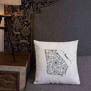 Georgia GA State Map Premium Pillow