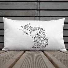 Load image into Gallery viewer, Michigan MI State Map Premium Pillow