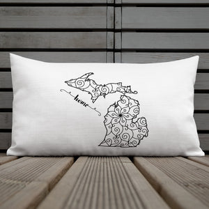 Michigan MI State Map Premium Pillow