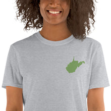 Load image into Gallery viewer, West Virginia Unisex T-Shirt - Green Embroidery