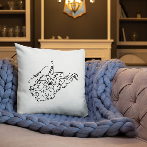 West Virginia WV State Map Premium Pillow