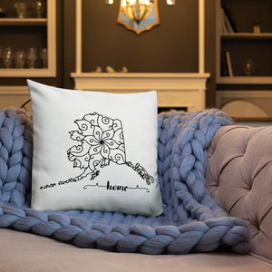 Alaska AK State Map Premium Pillow