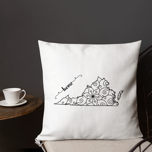 Virginia VA State Map Premium Pillow