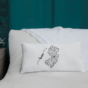 New Jersey NJ State Map Premium Pillow