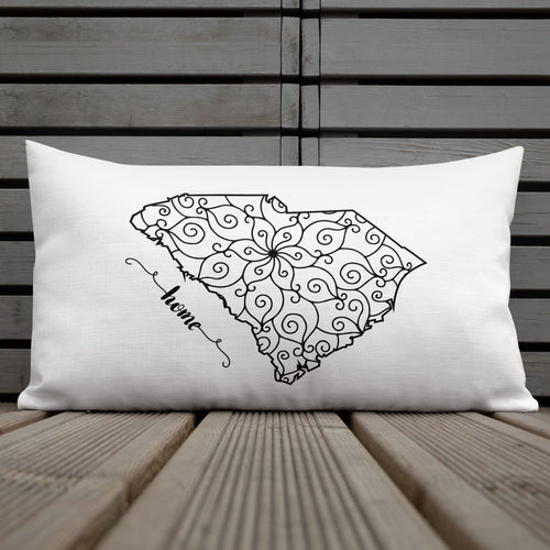 South Carolina SC State Map Premium Pillow