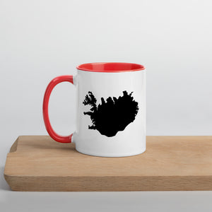 Iceland Map Coffee Mug with Color Inside - 11 oz